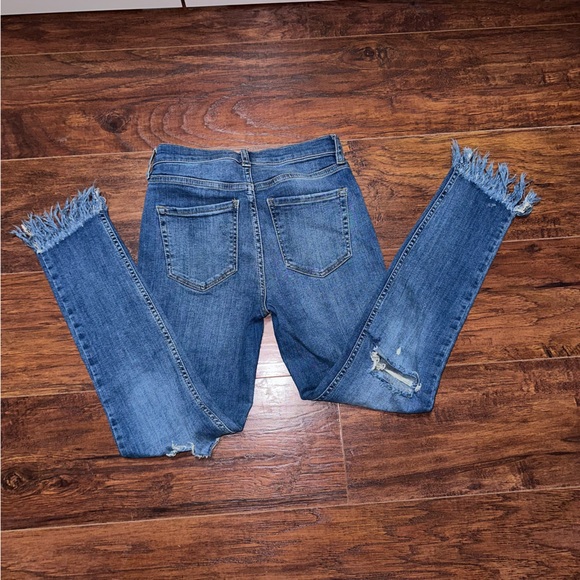We The Free Blue Frayed Hem Jeans - Picture 4 of 6